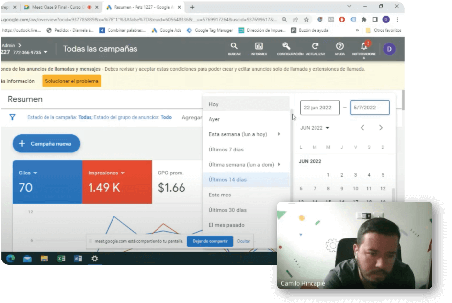 Asesoría Perosnalizada de Google Ads con Camilo Hincapié